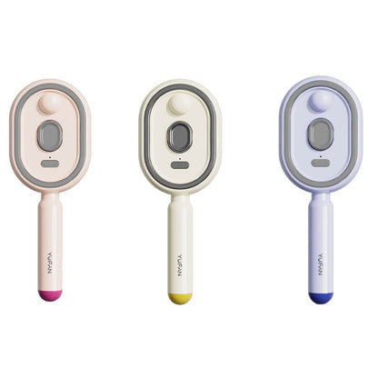 Electric Steam Brush USB-C Charging Wet Electrics Hairbrush Anti-Static Red Light Hair Brush for Both Long & Short Hairs