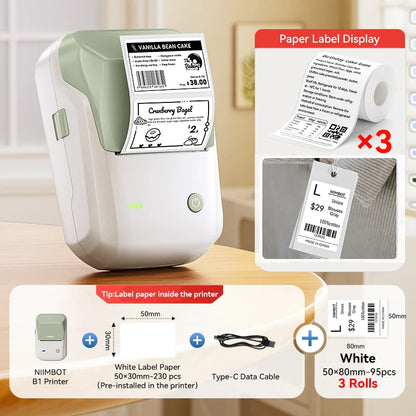 Portable  B1 Wireless Label Maker Adhesive Sticker Printer Labeling Machine DIY 20-50Mm Labels for Office Home