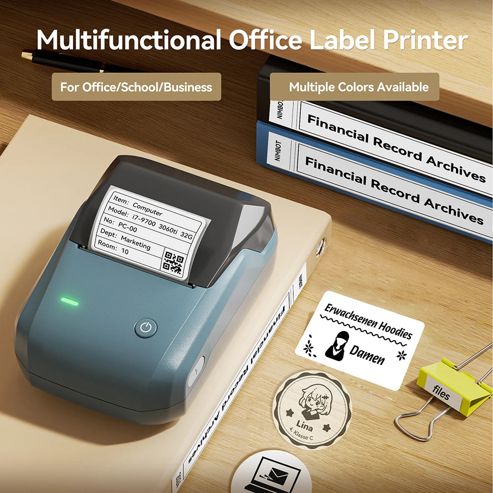 Portable  B1 Wireless Label Maker Adhesive Sticker Printer Labeling Machine DIY 20-50Mm Labels for Office Home
