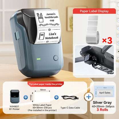 Portable  B1 Wireless Label Maker Adhesive Sticker Printer Labeling Machine DIY 20-50Mm Labels for Office Home